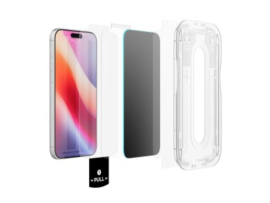 Spigen Glas.tR EZ Fit Pro HD AC Privacy - Pack de 2 Pel�culas de Vidro Temperado para iPhone 18 Pro 