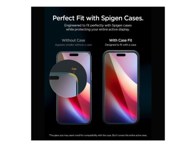 Spigen Glas.tR EZ Fit Pro HD AC - Pack de 2 Películas de Vidro Temperado para iPhone 18 Pro/17 Pro/1 Spigen Glas.tR EZ Fit Pro HD AC - Pack de 2 Películas de Vidro Temperado para iPhone 18 Pro/17 Pro/1
