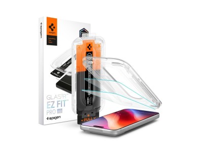 Spigen Glas.tR EZ Fit Pro HD AC - Pack de 2 Películas de Vidro Temperado para iPhone 18 Pro/17 Pro/1 Spigen Glas.tR EZ Fit Pro HD AC - Pack de 2 Películas de Vidro Temperado para iPhone 18 Pro/17 Pro/1