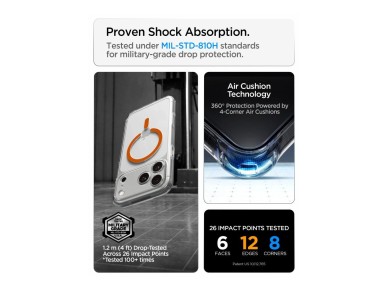 Spigen Ultra Hybrid Mag MagSafe Case for iPhone 18 Pro Max / 17 Pro Max - Transparent Orange Spigen Ultra Hybrid Mag MagSafe Case for iPhone 18 Pro Max / 17 Pro Max - Transparent Orange