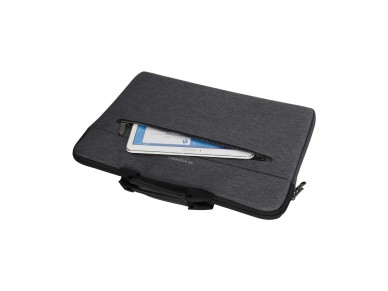 Bolsa para portátil Wozinsky WTL-15 de 15,6" com alça e fecho de correr em metal - Cinzento Bolsa para portátil Wozinsky WTL-15 de 15,6" com alça e fecho de correr em metal - Cinzento