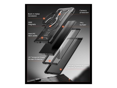 Supcase UB Grip Mag MagSafe 2-Set Case for Samsung Galaxy Z Fold 8 - Black