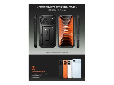 Supcase Unicorn Beetle Pro Case for iPhone 18 Pro Max / 17 Pro Max - Black Supcase Unicorn Beetle Pro Case for iPhone 18 Pro Max / 17 Pro Max - Black