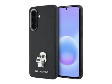 Funda Karl Lagerfeld Saffiano con logotipo metálico K&C para Samsung Galaxy A57 5G - Negra Funda Karl Lagerfeld Saffiano con logotipo metálico K&C para Samsung Galaxy A57 5G - Negra