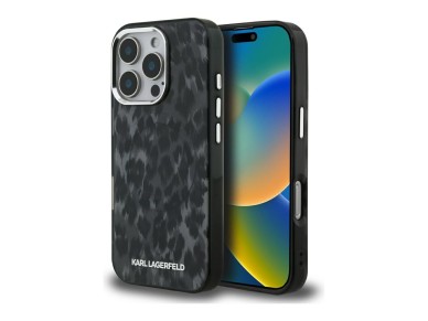 Karl Lagerfeld IML Leopard Pattern MagSafe Case for iPhone 16 Pro Max - Black Karl Lagerfeld IML Leopard Pattern MagSafe Case for iPhone 16 Pro Max - Black