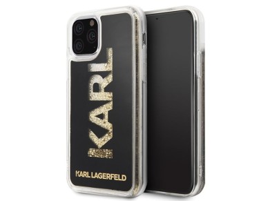 Capa com glitter e o logótipo Karl Lagerfeld para iPhone 11 Pro - Preta Capa com glitter e o logótipo Karl Lagerfeld para iPhone 11 Pro - Preta
