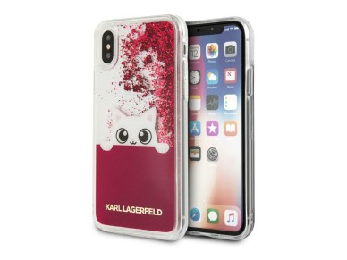 Karl Lagerfeld Liquid Glitter iPhone X Case - Pink Karl Lagerfeld Liquid Glitter iPhone X Case - Pink