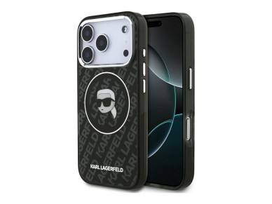 Karl Lagerfeld IML Karl Head Logo MagSafe Case for iPhone 17 Pro - Black Karl Lagerfeld IML Karl Head Logo MagSafe Case for iPhone 17 Pro - Black