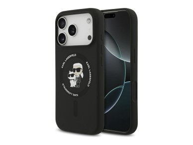 Karl Lagerfeld Silicone Karl&Choupette Ring MagSafe Case for iPhone 17 Pro Max - Black Karl Lagerfeld Silicone Karl&Choupette Ring MagSafe Case for iPhone 17 Pro Max - Black