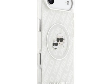 Karl Lagerfeld IML Glitter Karl&Choupette Heads Logo MagSafe Case for iPhone Air - Gray Karl Lagerfeld IML Glitter Karl&Choupette Heads Logo MagSafe Case for iPhone Air - Gray