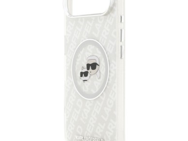 Karl Lagerfeld IML Glitter Karl&Choupette Heads Logo MagSafe Case for iPhone Air - Gray Karl Lagerfeld IML Glitter Karl&Choupette Heads Logo MagSafe Case for iPhone Air - Gray