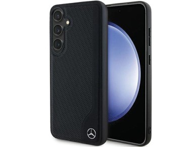 Mercedes Leather Debossed Line MagSafe case for Samsung Galaxy S24 - black Mercedes Leather Debossed Line MagSafe case for Samsung Galaxy S24 - black