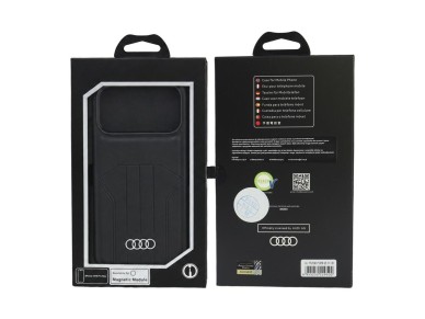 Funda Audi de piel sintética MagSafe para iPhone 18 Pro Max / 17 Pro Max - Negra Funda Audi de piel sintética MagSafe para iPhone 18 Pro Max / 17 Pro Max - Negra