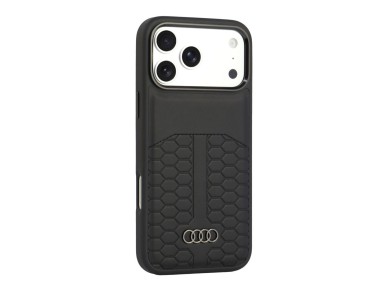 Funda de piel Audi MagSafe para iPhone 18 Pro Max / 17 Pro Max - Negra