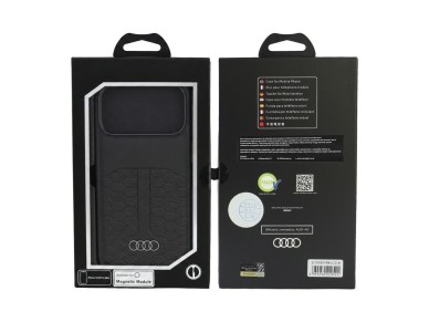 Funda de piel Audi MagSafe para iPhone 18 Pro Max / 17 Pro Max - Negra