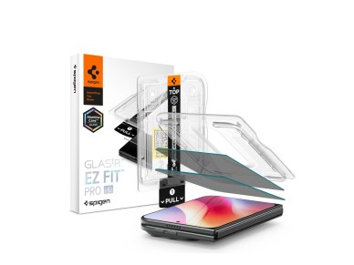 Spigen Glas.tR EZ Fit Pro HD AC - Pack de 2 Pel�culas de Vidro Temperado para Privacidade para iPhon