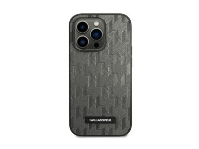 Karl Lagerfeld Saffiano Mono Metal Logo iPhone 14 Pro Max 6.7" Case - Gray Karl Lagerfeld Saffiano Mono Metal Logo iPhone 14 Pro Max 6.7" Case - Gray