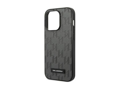 Funda Karl Lagerfeld Saffiano Mono Metal Logo para iPhone 14 Pro Max de 6,7" - Gris Funda Karl Lagerfeld Saffiano Mono Metal Logo para iPhone 14 Pro Max de 6,7" - Gris