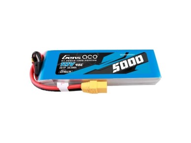 Batería lipo Gens ace G-Tech de 5000 mAh, 11,1 V, 45C, 3S1P con conector XT90. Batería lipo Gens ace G-Tech de 5000 mAh, 11,1 V, 45C, 3S1P con conector XT90.
