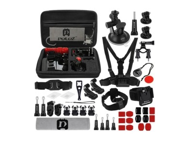 Conjunto completo de acessórios PULUZ 45 em 1 PKT10 Conjunto completo de acessórios PULUZ 45 em 1 PKT10