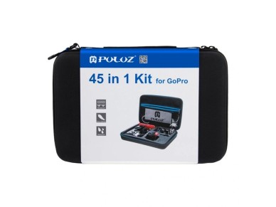 Conjunto completo de acessórios PULUZ 45 em 1 PKT10 Conjunto completo de acessórios PULUZ 45 em 1 PKT10