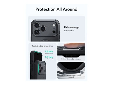 Funda ESR Cyber ??Tough MagSafe para iPhone 18 Pro / 17 Pro - Negra Funda ESR Cyber ??Tough MagSafe para iPhone 18 Pro / 17 Pro - Negra