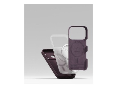 Capa Ringke em silicone MagSafe para iPhone 18 Pro - cerejeira escura