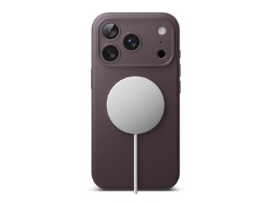 Capa Ringke em silicone MagSafe para iPhone 18 Pro - cerejeira escura