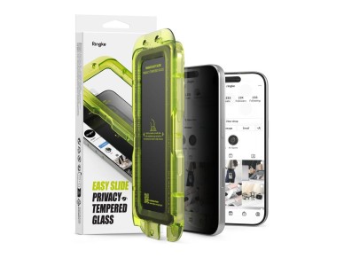 Protector de pantalla de vidrio templado Ringke Easy Slide Privacy (paquete de 2) para iPhone 18 Pro Protector de pantalla de vidrio templado Ringke Easy Slide Privacy (paquete de 2) para iPhone 18 Pro