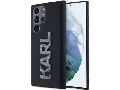 Funda de goma 3D con logo brillante de Karl Lagerfeld para Samsung Galaxy S23 Ultra - negra Funda de goma 3D con logo brillante de Karl Lagerfeld para Samsung Galaxy S23 Ultra - negra