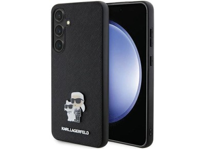 Karl Lagerfeld KLHCS24MPSAKCMPK S24+ S926 estojo r�gido preto/preto Saffiano Pin met�lico Karl & Cho