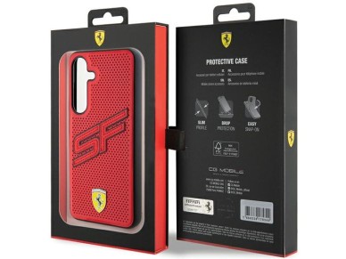 Capa Ferrari Big SF Perfurada para Samsung Galaxy S24+ - vermelha