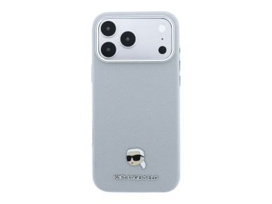 Funda metálica MagSafe Karl Lagerfeld Grained Karl Head para iPhone 18 Pro Max / 17 Pro Max - Gris Funda metálica MagSafe Karl Lagerfeld Grained Karl Head para iPhone 18 Pro Max / 17 Pro Max - Gris