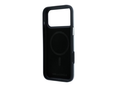 Funda metálica MagSafe Karl Lagerfeld Grained Karl Head para iPhone 18 Pro Max / 17 Pro Max - Gris Funda metálica MagSafe Karl Lagerfeld Grained Karl Head para iPhone 18 Pro Max / 17 Pro Max - Gris
