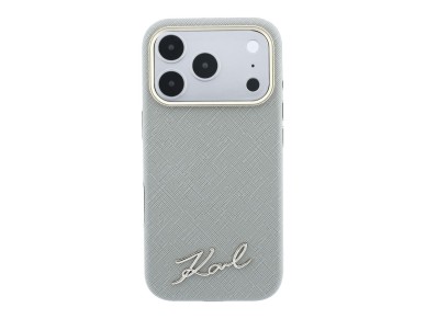 Karl Lagerfeld Saffiano Small Script Metal Logo MagSafe Case for iPhone 17 Pro Max / 18 Pro Max - Be Karl Lagerfeld Saffiano Small Script Metal Logo MagSafe Case for iPhone 17 Pro Max / 18 Pro Max - Be