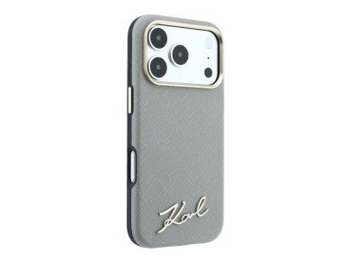 Karl Lagerfeld Saffiano Small Script Metal Logo MagSafe Case for iPhone 17 Pro Max / 18 Pro Max - Be Karl Lagerfeld Saffiano Small Script Metal Logo MagSafe Case for iPhone 17 Pro Max / 18 Pro Max - Be