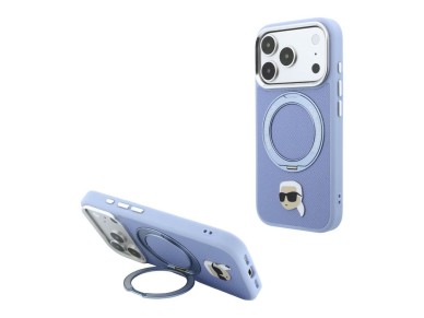 Capa MagSafe Karl Lagerfeld com suporte de anel 360° e pino com a cabeça de Karl para iPhone 18 Pro/ Capa MagSafe Karl Lagerfeld com suporte de anel 360° e pino com a cabeça de Karl para iPhone 18 Pro/