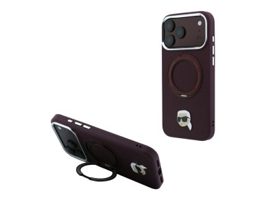 Funda Karl Lagerfeld con soporte de anillo 360 y pasador Karl Head para iPhone 18 Pro / 17 Pro - col Funda Karl Lagerfeld con soporte de anillo 360 y pasador Karl Head para iPhone 18 Pro / 17 Pro - col