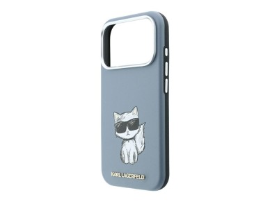Karl Lagerfeld Smooth Choupette Sketch MagSafe case for iPhone 18 Pro / 17 Pro - light blue Karl Lagerfeld Smooth Choupette Sketch MagSafe case for iPhone 18 Pro / 17 Pro - light blue