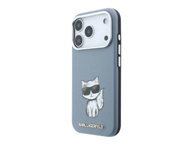 Karl Lagerfeld Smooth Choupette Sketch MagSafe case for iPhone 18 Pro / 17 Pro - light blue Karl Lagerfeld Smooth Choupette Sketch MagSafe case for iPhone 18 Pro / 17 Pro - light blue