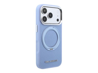 Capa MagSafe Karl Lagerfeld Ring Stand 360 com Logotipo Clássico Saffiano para iPhone 18 Pro/17 Pro Capa MagSafe Karl Lagerfeld Ring Stand 360 com Logotipo Clássico Saffiano para iPhone 18 Pro/17 Pro