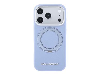 Capa MagSafe Karl Lagerfeld Ring Stand 360 com Logotipo Clássico Saffiano para iPhone 18 Pro/17 Pro Capa MagSafe Karl Lagerfeld Ring Stand 360 com Logotipo Clássico Saffiano para iPhone 18 Pro/17 Pro