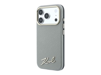 Karl Lagerfeld Saffiano Small Script Metal Logo MagSafe Case for iPhone 17 Pro Max / 18 Pro Max - Be Karl Lagerfeld Saffiano Small Script Metal Logo MagSafe Case for iPhone 17 Pro Max / 18 Pro Max - Be