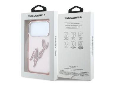 Funda Karl Lagerfeld IML Big Signature de resina con marco metálico para iPhone 18 Pro Max / 17 Pro Funda Karl Lagerfeld IML Big Signature de resina con marco metálico para iPhone 18 Pro Max / 17 Pro