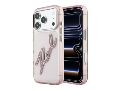 Funda Karl Lagerfeld IML Big Signature de resina con marco metálico para iPhone 18 Pro Max / 17 Pro Funda Karl Lagerfeld IML Big Signature de resina con marco metálico para iPhone 18 Pro Max / 17 Pro