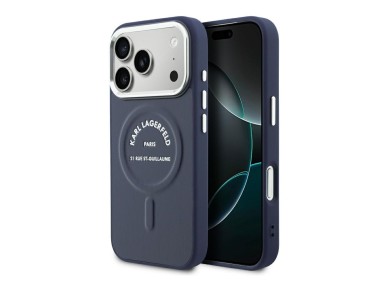 Funda MagSafe Karl Lagerfeld con anillo abierto y logotipo RSG en relieve para iPhone 18 Pro Max / 1