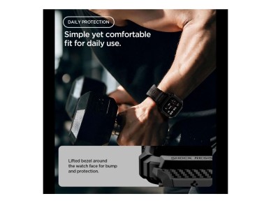 Correa Spigen Rugged Armor Pro para Apple Watch de 42 mm - Negro mate