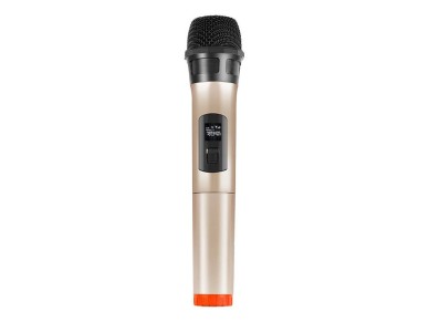 Wireless dynamic microphone UHF PULUZ PU628J 3.5mm (gold) Wireless dynamic microphone UHF PULUZ PU628J 3.5mm (gold)