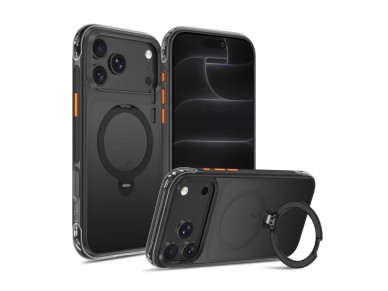 Tech-Protect MagAir Stand MagSafe CC Case for iPhone 18 Pro / 17 Pro - Matte Black Tech-Protect MagAir Stand MagSafe CC Case for iPhone 18 Pro / 17 Pro - Matte Black