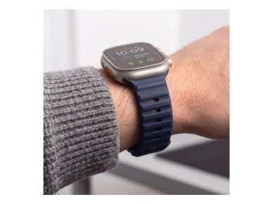 Tech-Protect Silicone Line Strap for Apple Watch 44 / 45 / 46 / 49 mm - Navy Blue Tech-Protect Silicone Line Strap for Apple Watch 44 / 45 / 46 / 49 mm - Navy Blue